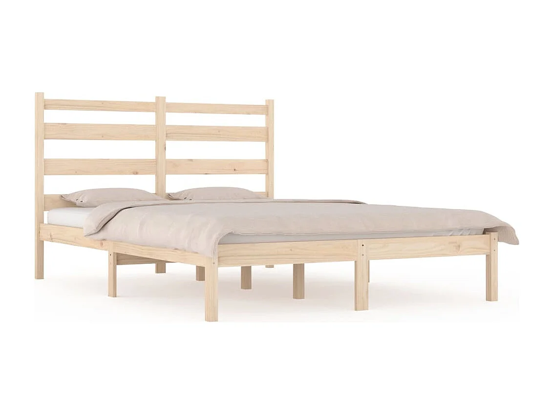 Lit double | Lit adulte | Cadre de lit bois massif 140x190 cm