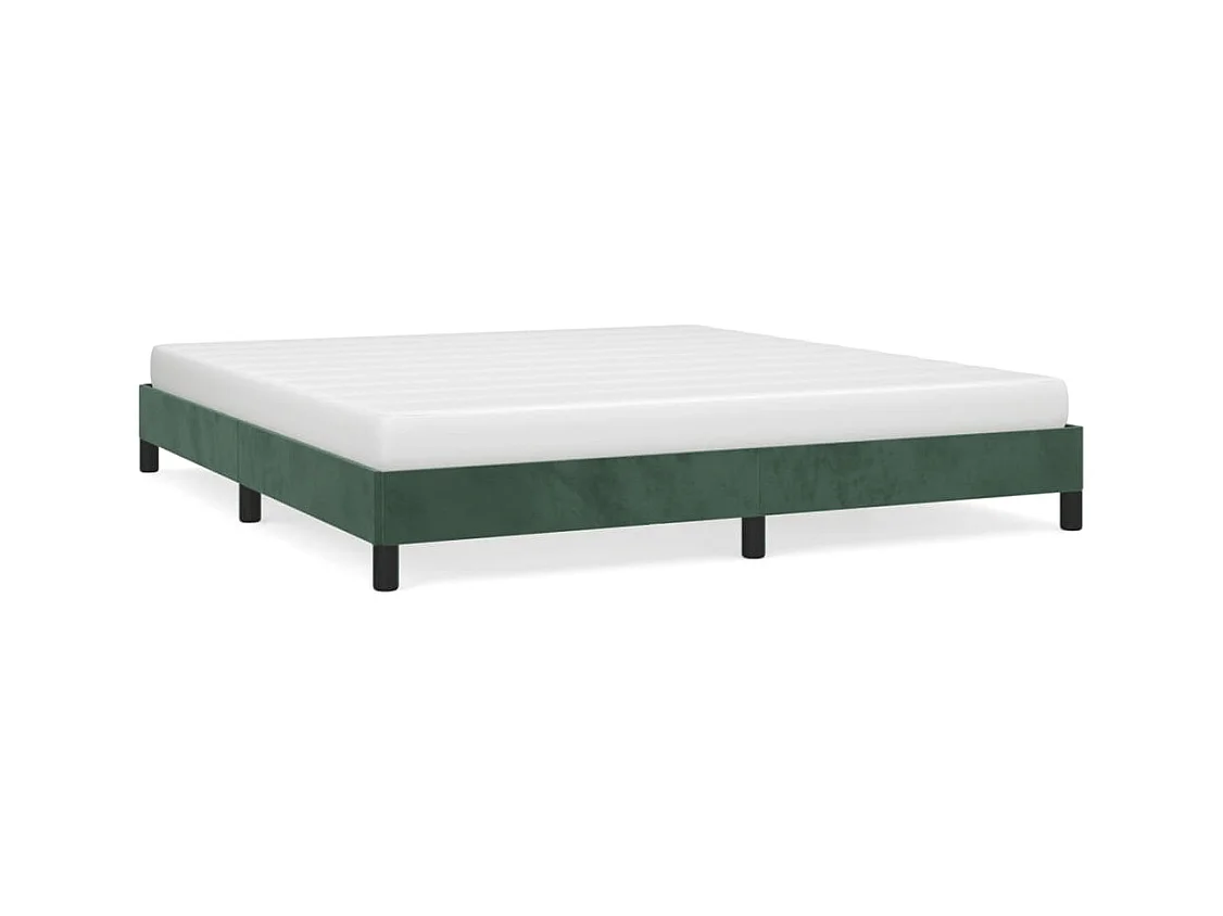 Lit double | Lit adulte | Cadre de lit vert foncé 160x200 cm velours
