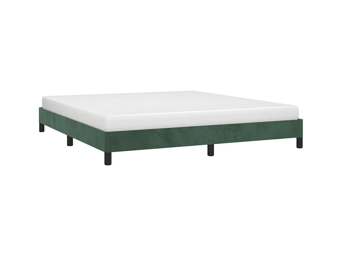 Lit double | Lit adulte | Cadre de lit vert foncé 160x200 cm velours