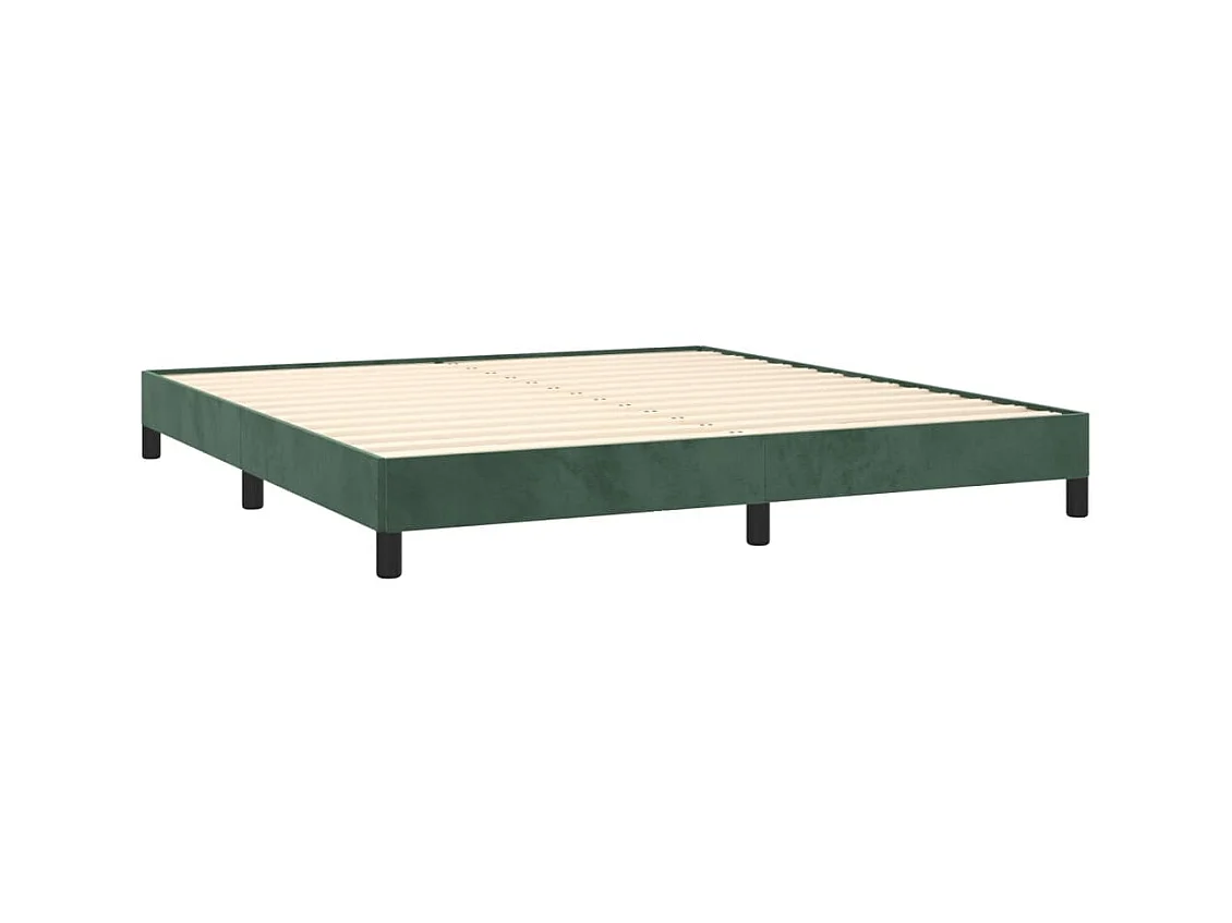 Lit double | Lit adulte | Cadre de lit vert foncé 160x200 cm velours