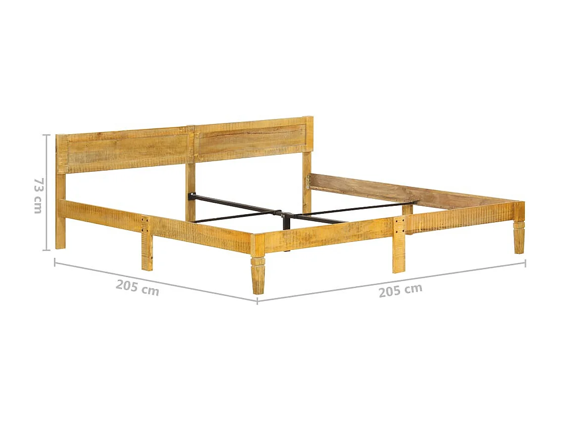Lit double | Lit adulte | Cadre de lit bois de manguier massif 200 cm