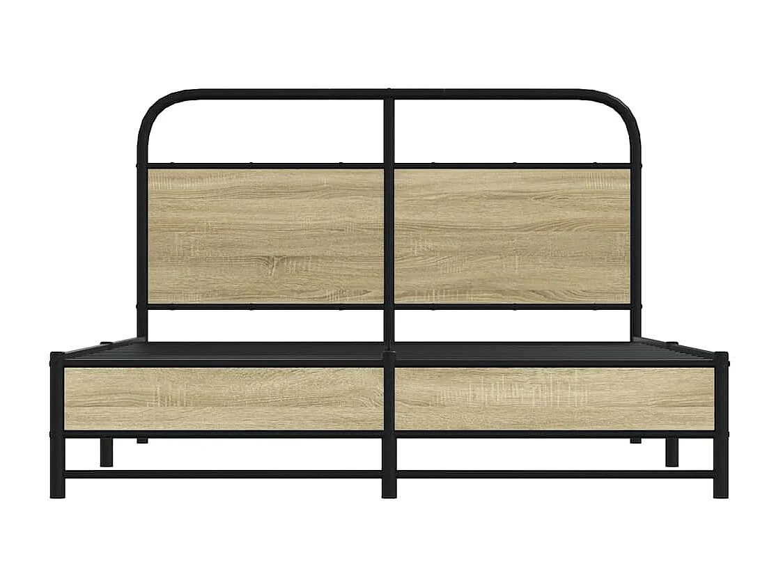 Letto per adulti | Letto matrimoniale | Giroletto senza Materasso Rovere Sonoma 140x200cm in Truciolato