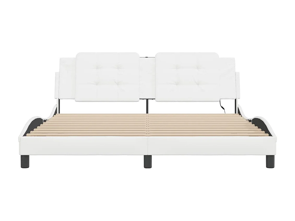 Lit double | Lit adulte | Cadre de lit avec LED blanc 180x200 cm