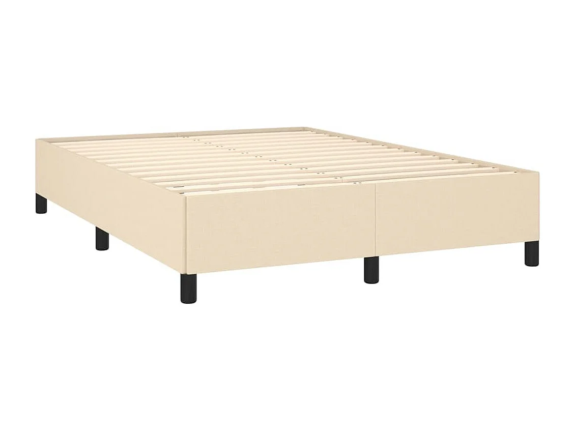 Lit double | Lit adulte | Cadre de lit crème 140x190 cm tissu