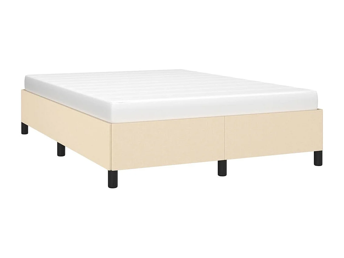 Lit double | Lit adulte | Cadre de lit crème 140x190 cm tissu