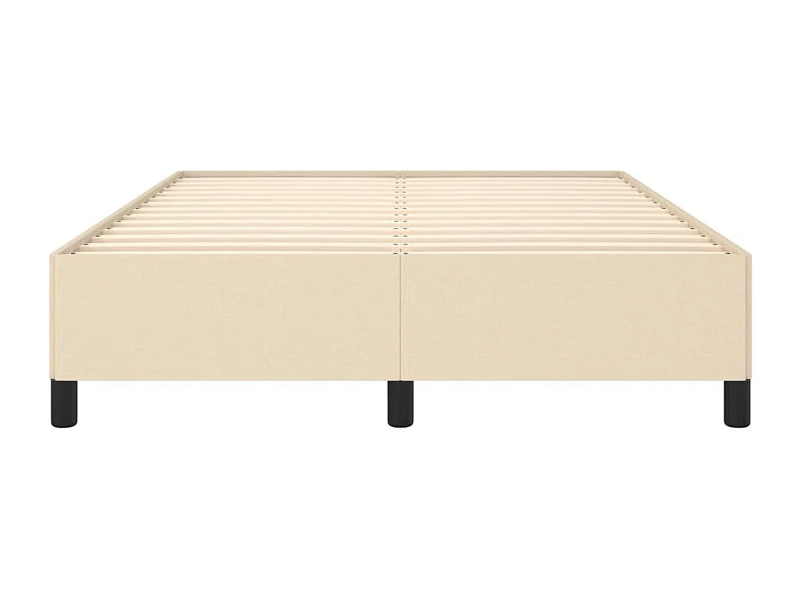 Lit double | Lit adulte | Cadre de lit crème 140x190 cm tissu