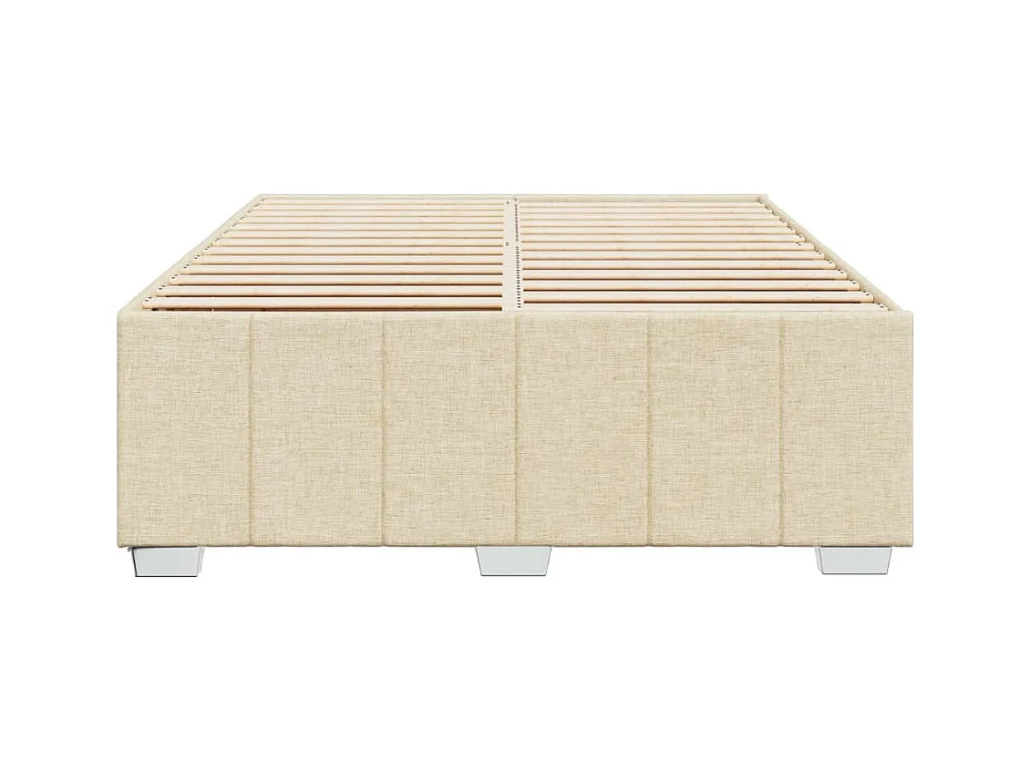 Letto per adulti | Letto matrimoniale | Giroletto senza Materasso Crema 140x190 cm in Tessuto