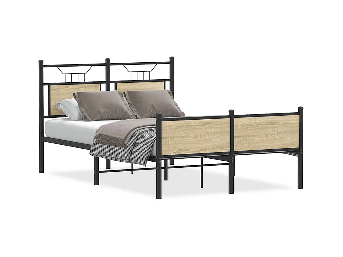 Letto per adulti | Letto singolo | Giroletto senza Materasso Rovere Sonoma 120x190cm in Truciolato