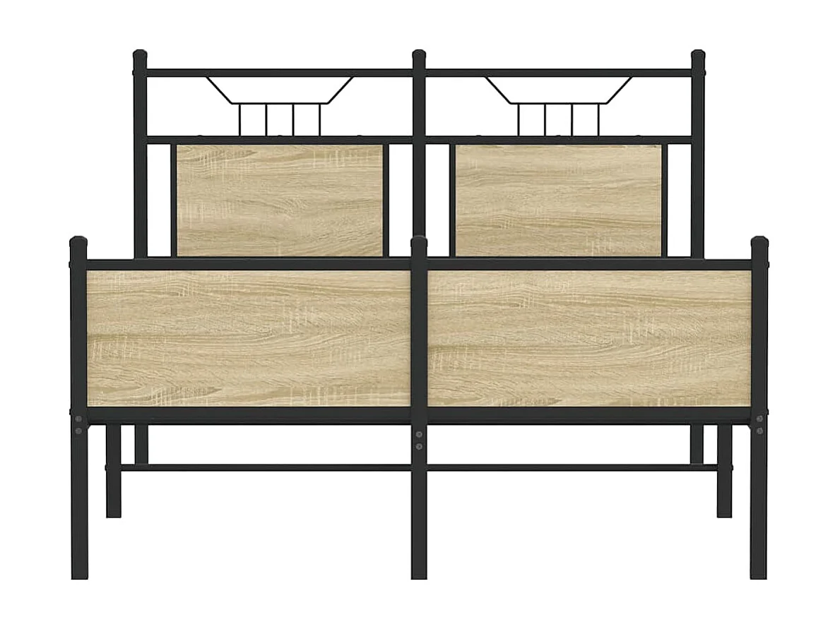 Letto per adulti | Letto singolo | Giroletto senza Materasso Rovere Sonoma 120x190cm in Truciolato