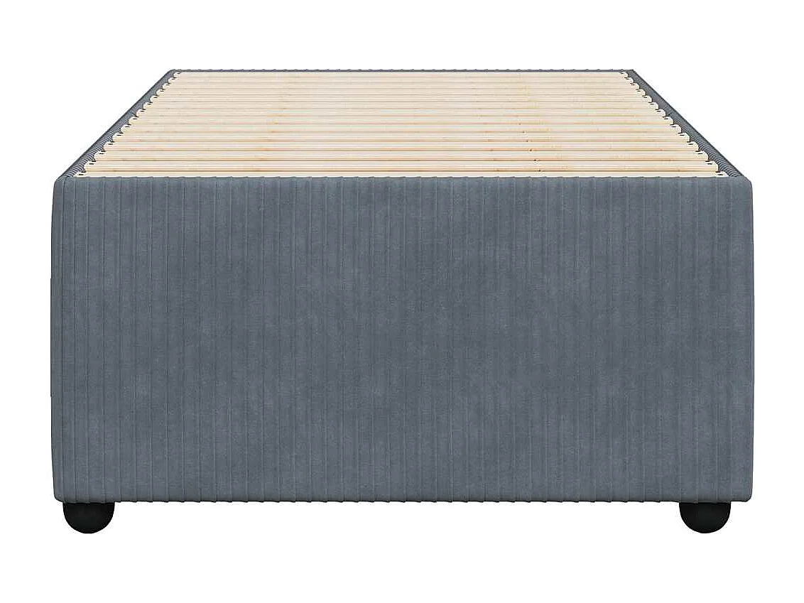 Letto per adulti | Letto singolo | Giroletto senza Materasso Grigio Scuro 100x200 cm Velluto