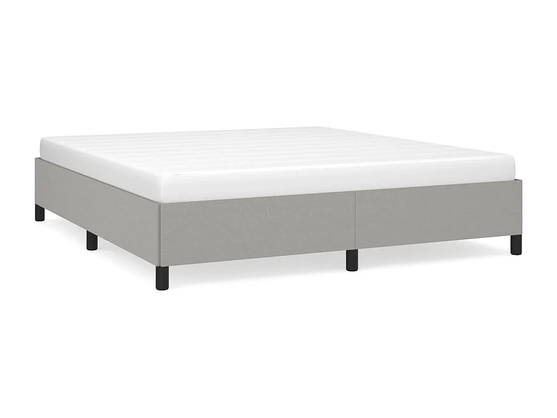 Lit double | Lit adulte | Cadre de lit gris clair 160x200 cm tissu