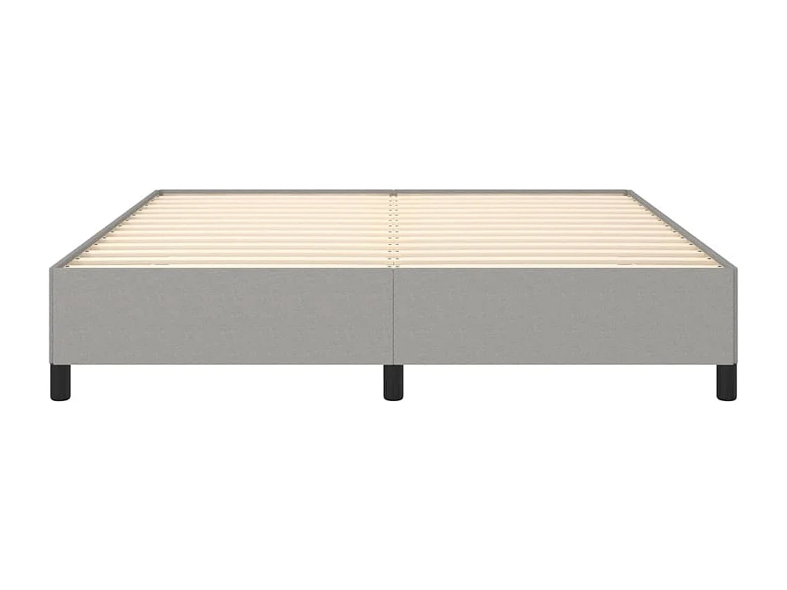 Lit double | Lit adulte | Cadre de lit gris clair 160x200 cm tissu
