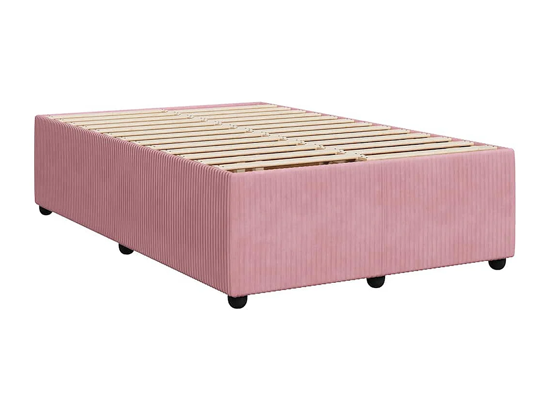 Lit simple | Lit adulte, enfant | Cadre de lit rose 120x190 cm velours