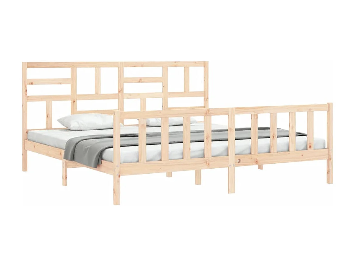 Lit double | Lit adulte | Cadre de lit bois massif de pin 180x200 cm