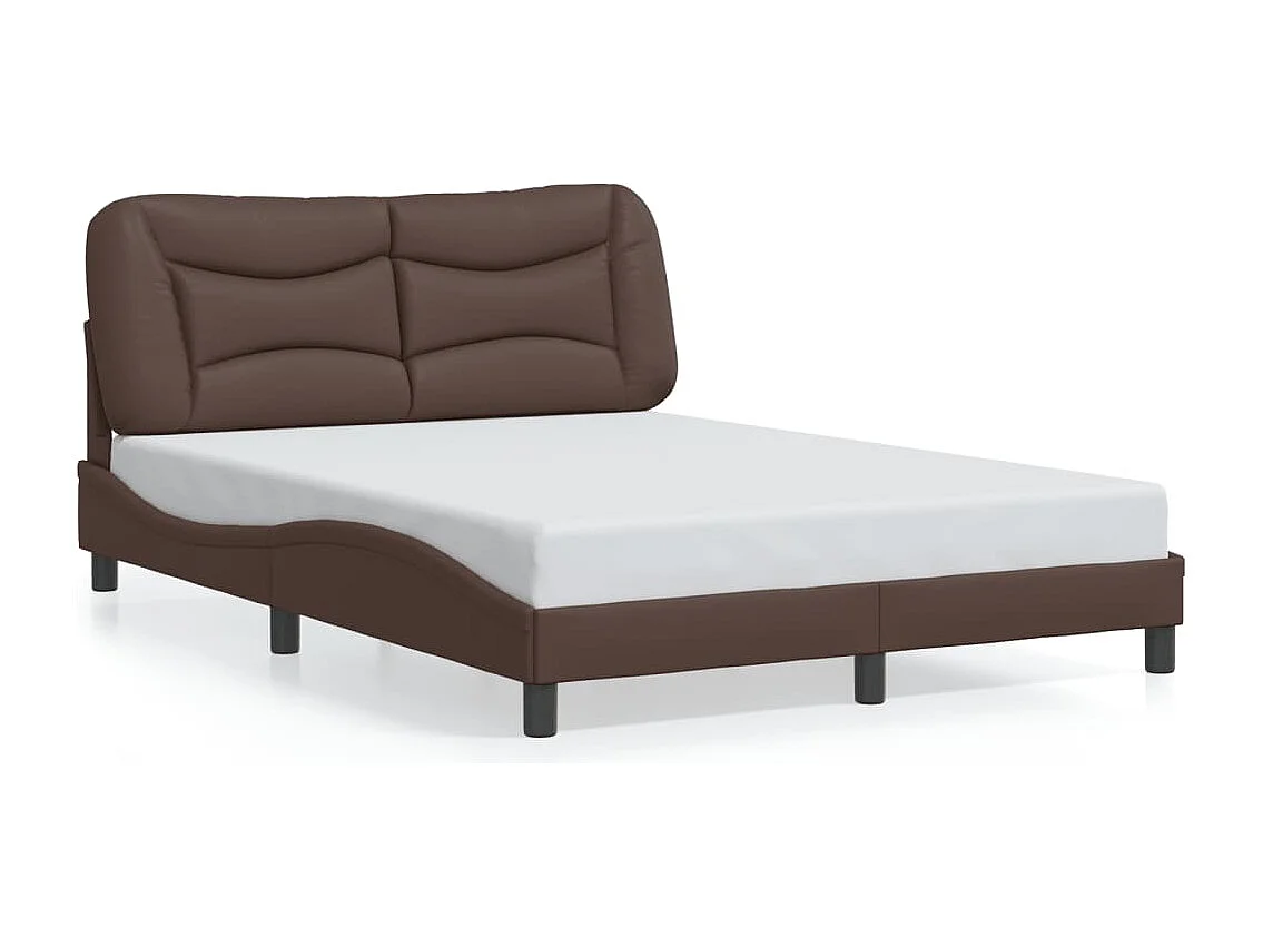 Lit simple | Lit adulte, enfant | Cadre de lit avec LED marron 120x200 cm