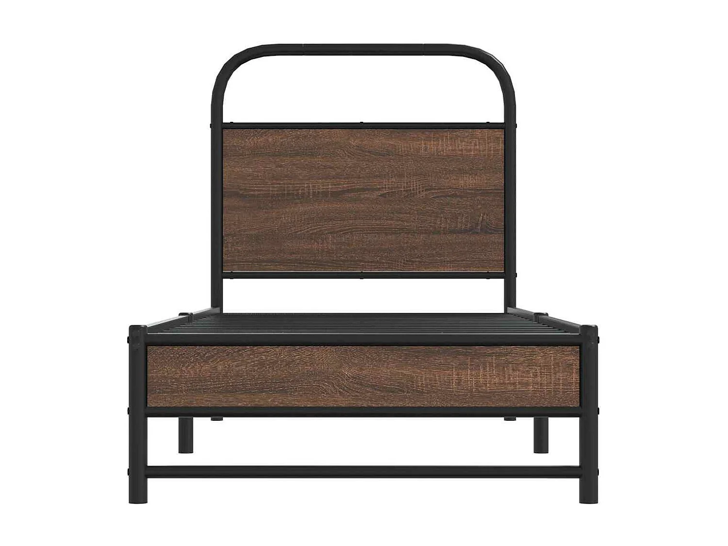 Letto per adulti | Letto singolo | Giroletto senza Materasso Rovere Marrone 80x200cm in Truciolato