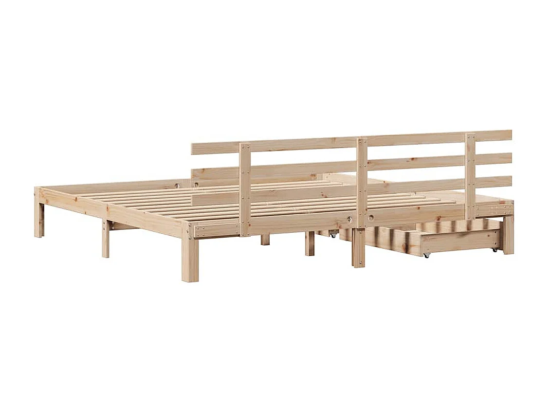 Lit double | Lit adulte | Cadre de lit avec tiroirs 180x200 cm