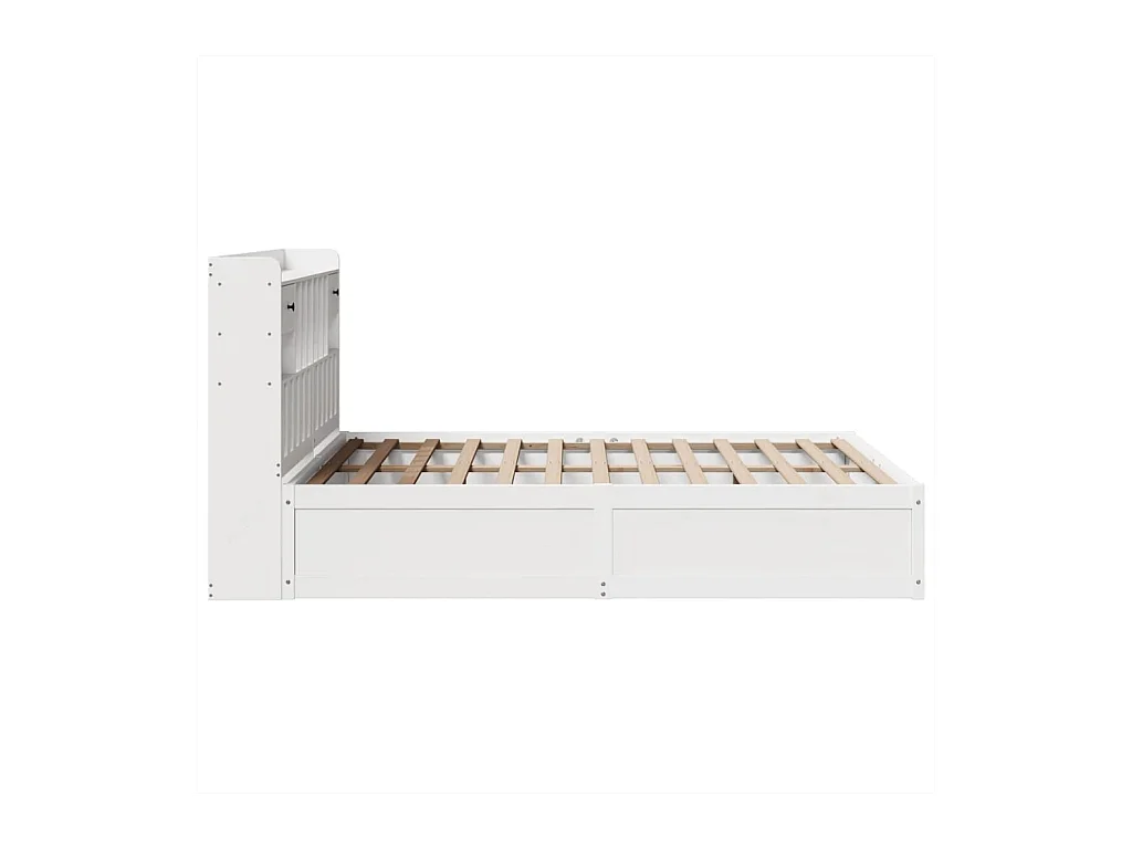 Letto per adulti | Letto matrimoniale | Giroletto senza Materasso Bianco 140x200 cm Legno Massello Pino