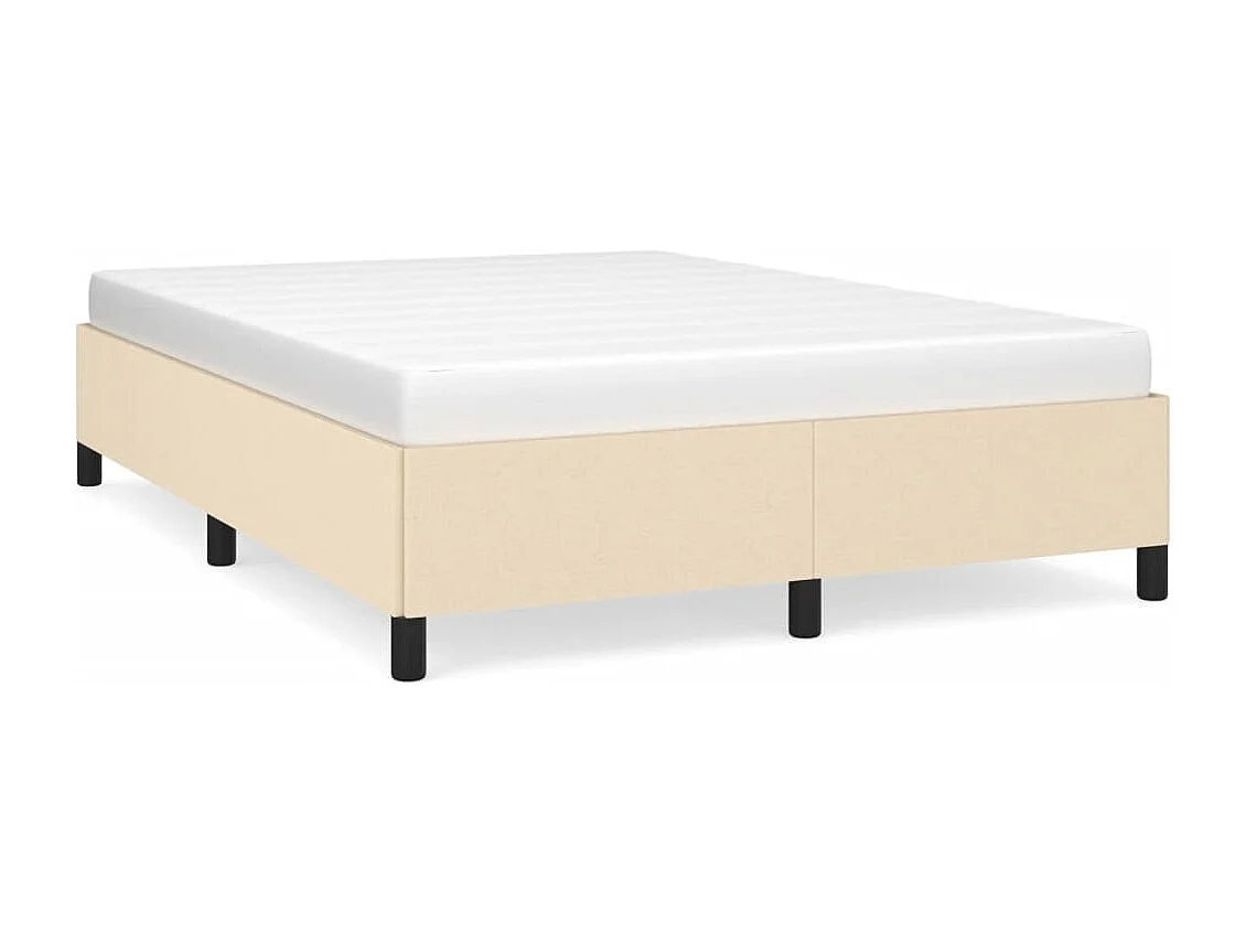 Lit double | Lit adulte | Cadre de lit crème 140x200 cm tissu