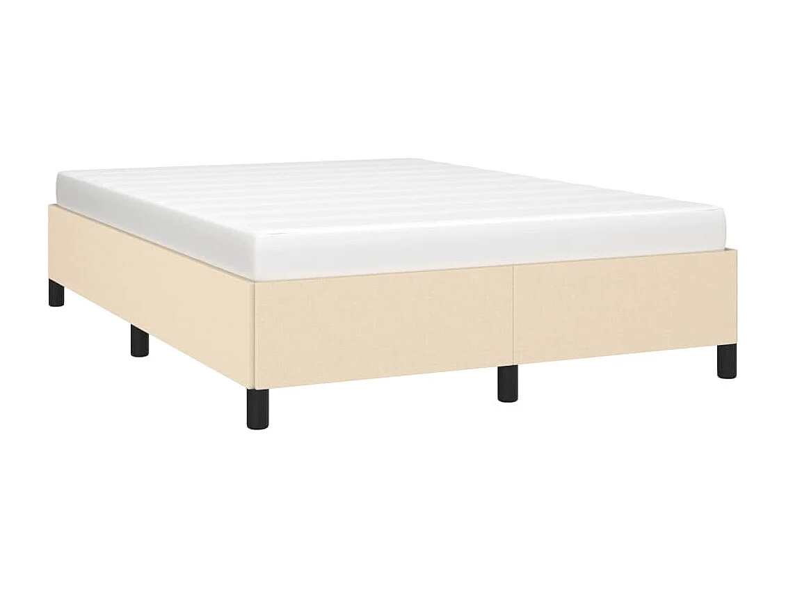 Lit double | Lit adulte | Cadre de lit crème 140x200 cm tissu