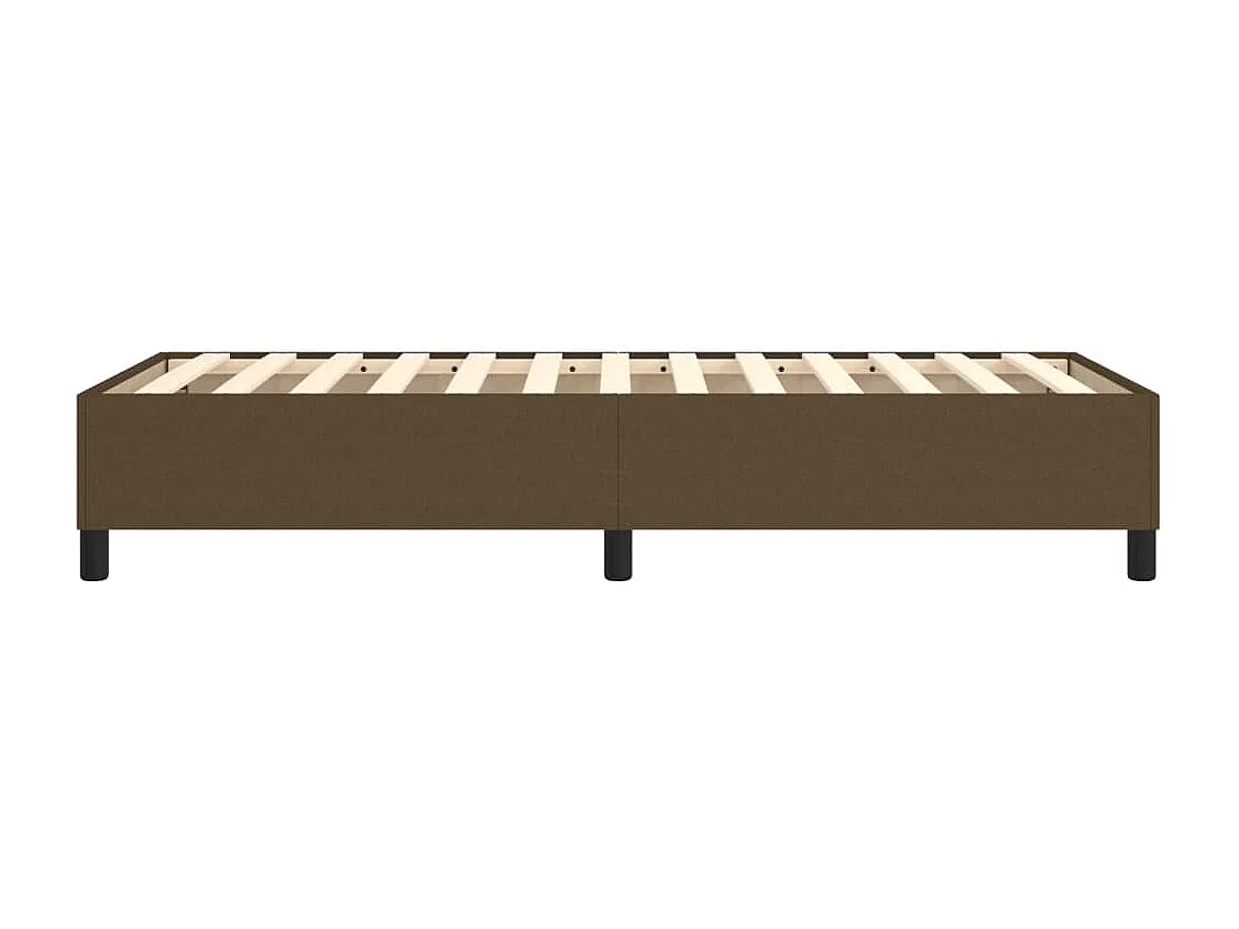 Lit simple | Lit adulte, enfant | Cadre de lit marron foncé 90x190 cm tissu