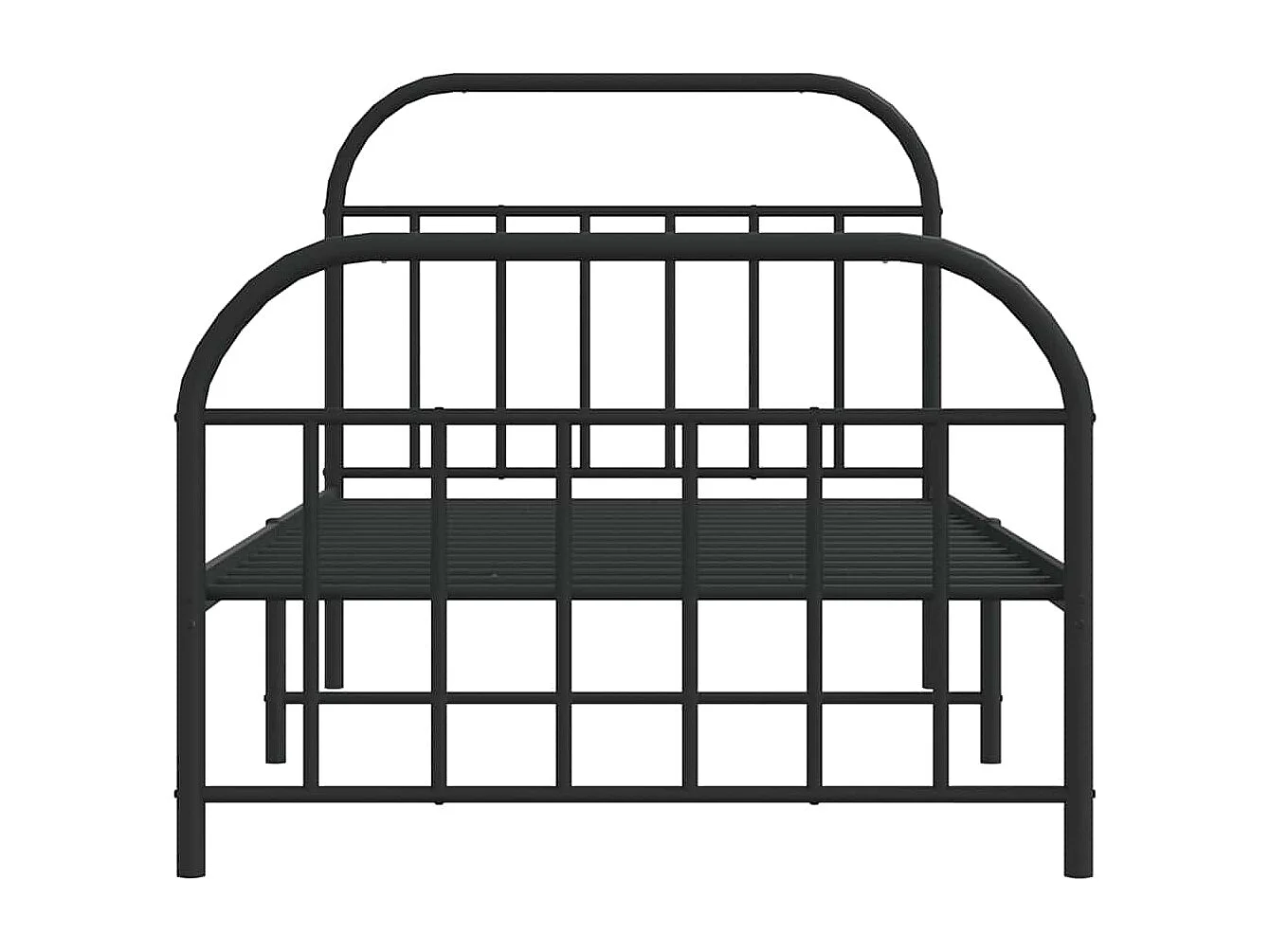 Lit simple | Lit adulte, enfant | Cadre de lit métal avec pied de lit noir 100x190cm