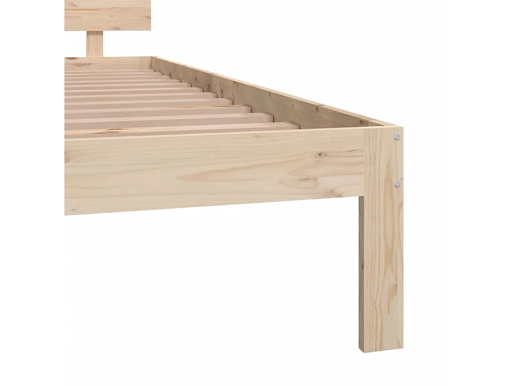 Lit double | Lit adulte | Cadre de lit bois massif de pin 200x200 cm