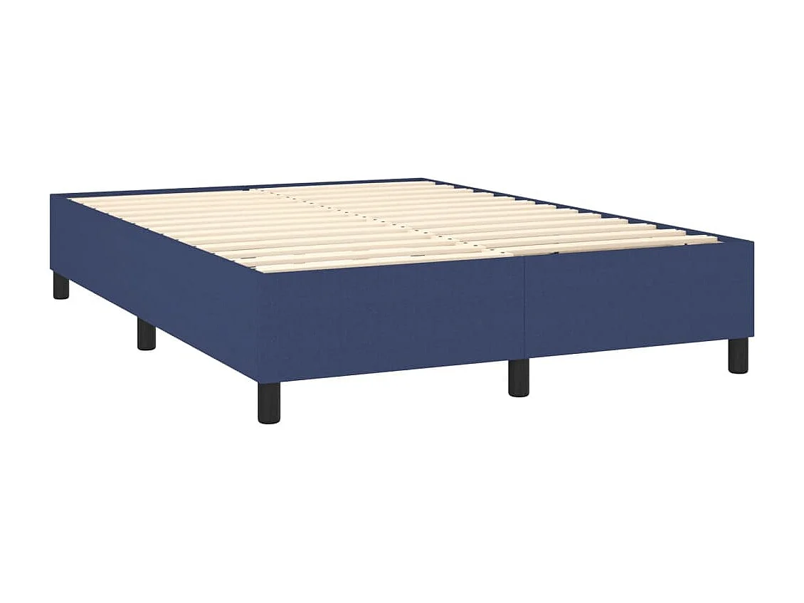 Lit double | Lit adulte | Cadre de lit bleu 140x190 cm tissu