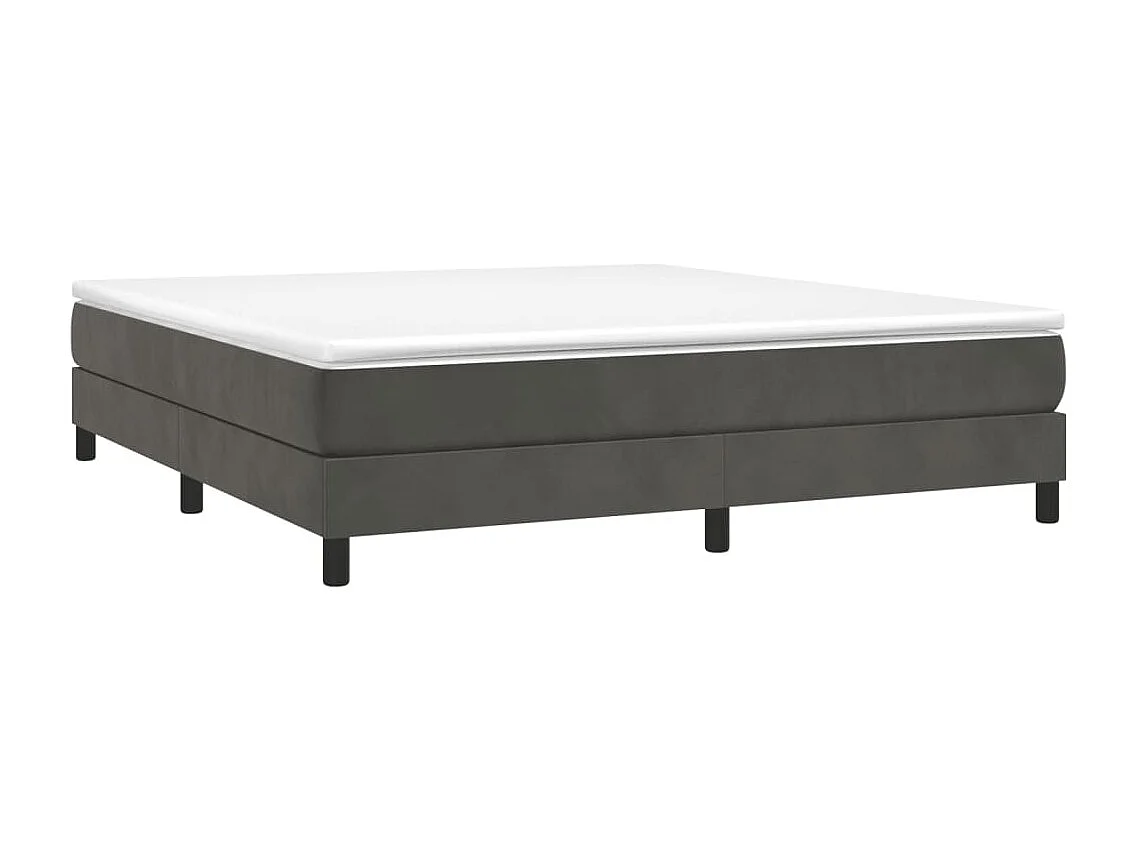 Lit double | Lit adulte | Cadre de lit gris foncé 160x200 cm velours