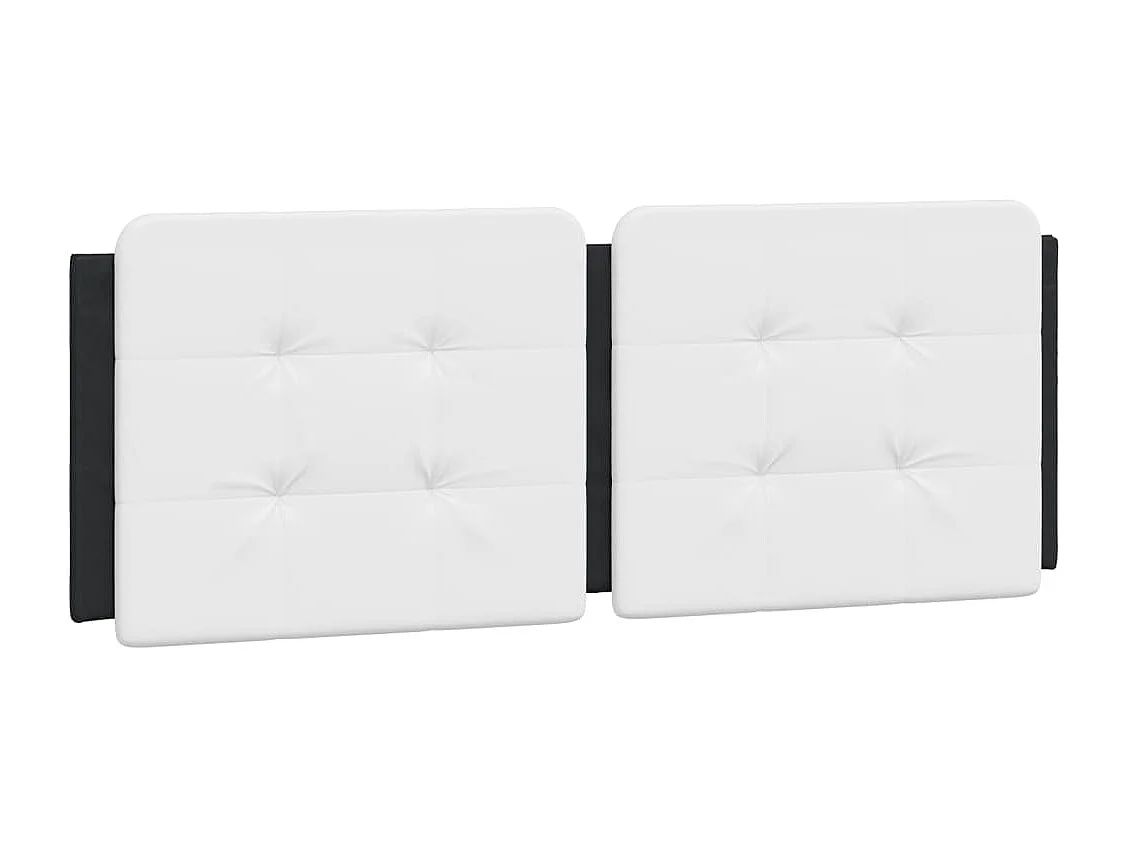 Bedframe | Eenpersoonsbed zonder matras "Zadar" kunstleer zwart en wit 120x200 cm