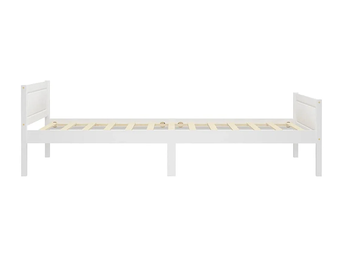 Lit simple | Lit adulte, enfant | Cadre de lit bois massif de pin blanc 100x200 cm