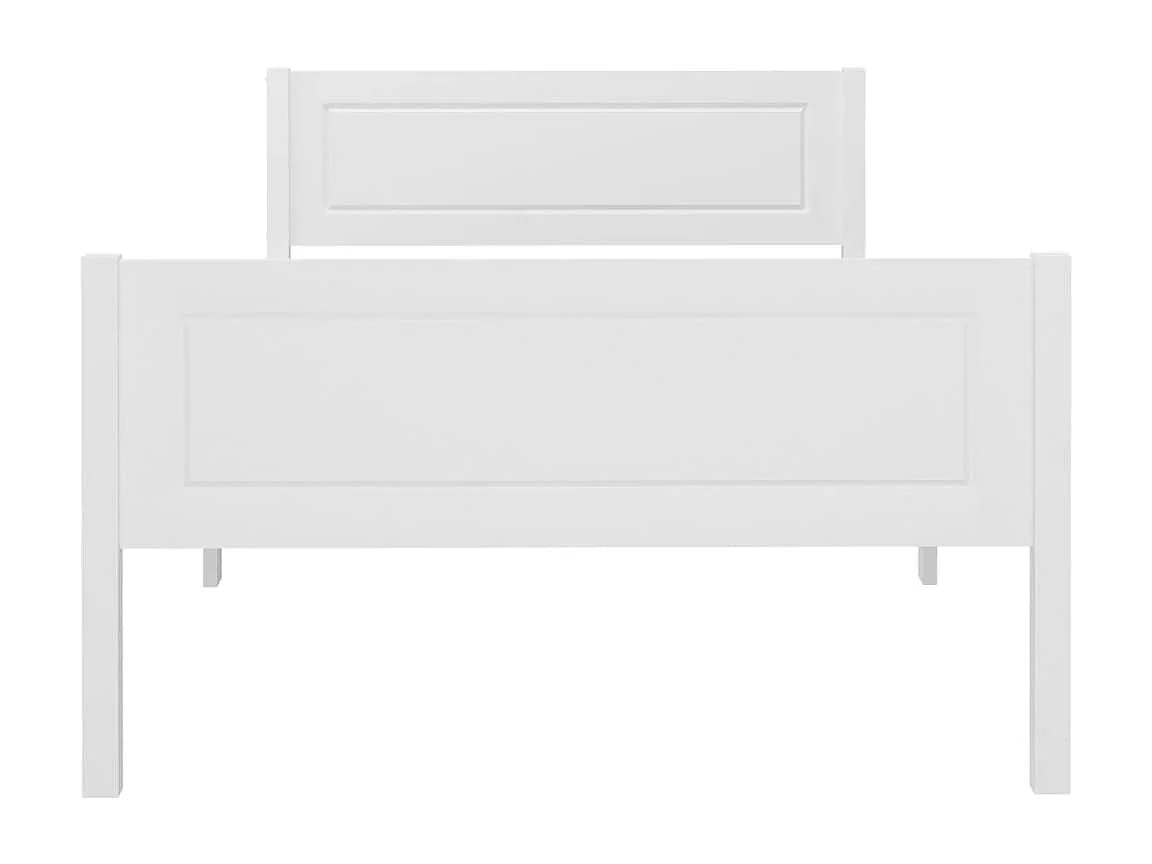Lit simple | Lit adulte, enfant | Cadre de lit bois massif de pin blanc 100x200 cm