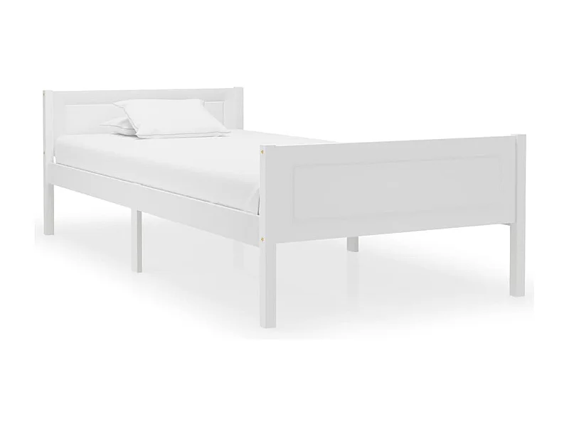 Lit simple | Lit adulte, enfant | Cadre de lit bois massif de pin blanc 100x200 cm