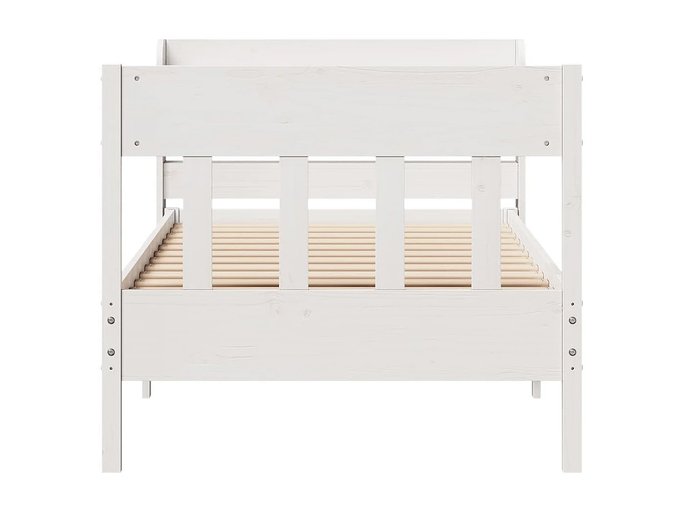 Lit simple | Lit adulte, enfant | Cadre de lit blanc 90x190 cm bois de pin massif