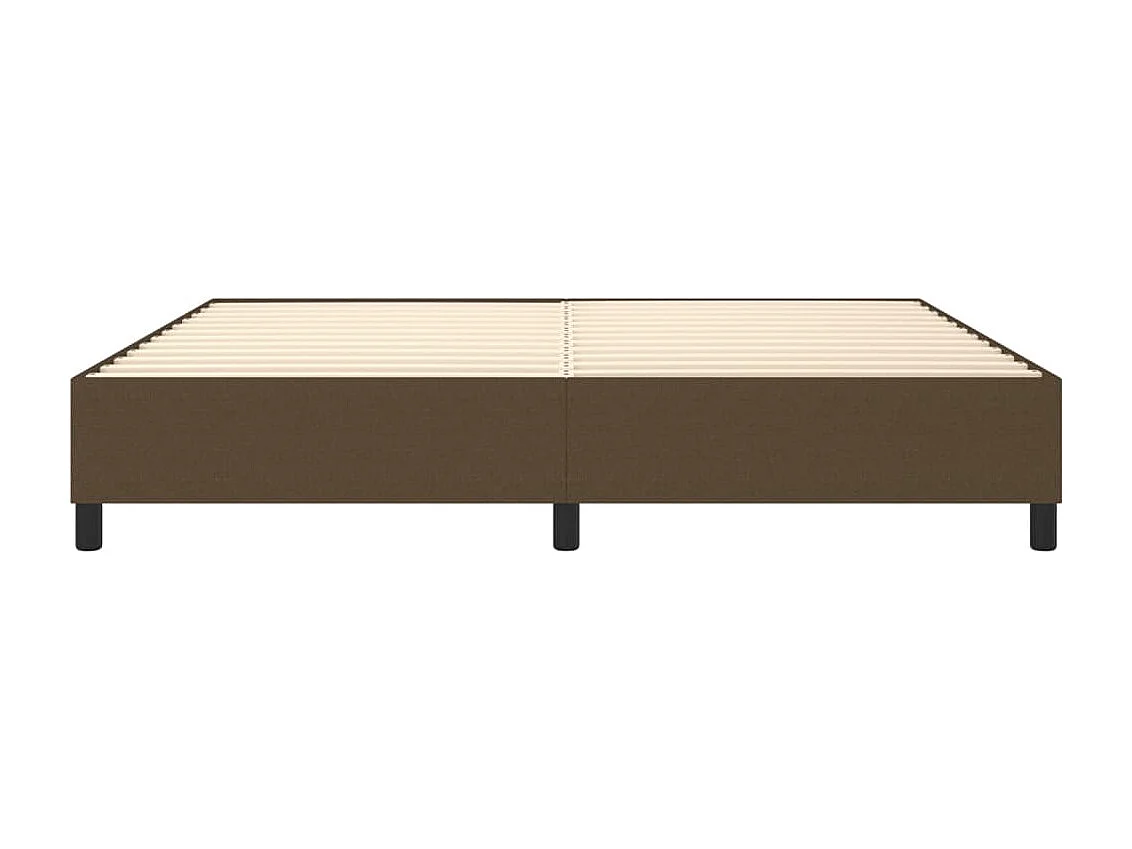 Lit double | Lit adulte | Cadre de lit marron foncé 200x200 cm tissu