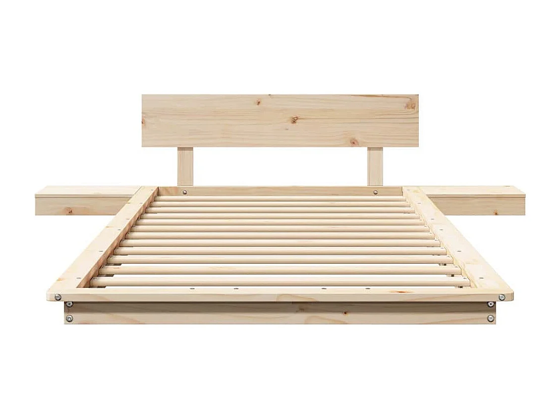 Lit simple | Lit adulte, enfant | Cadre de lit Marron 75x190 cm bois