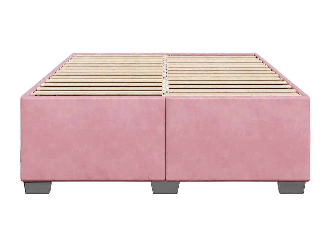 Lit double | Lit adulte | Cadre de lit rose 140x200 cm velours