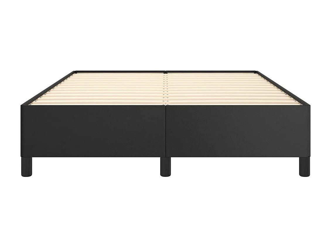 Lit double | Lit adulte | Cadre de lit noir 140x200 cm similicuir