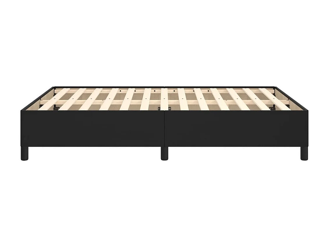 Lit double | Lit adulte | Cadre de lit noir 140x200 cm similicuir