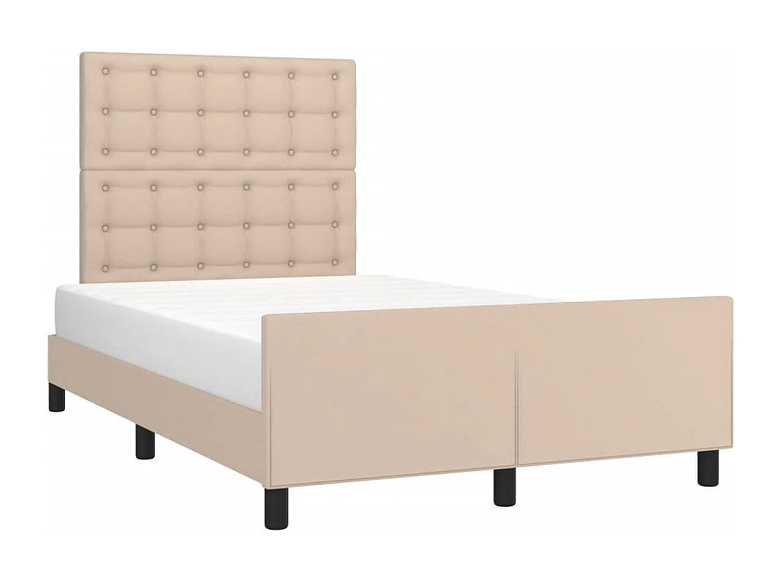 Lit simple | Lit adulte, enfant | Cadre de lit cappuccino 120x190 cm similicuir
