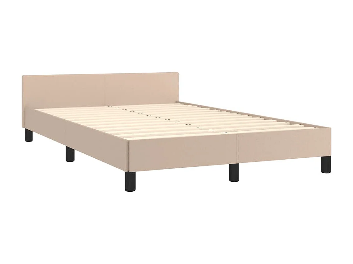 Lit simple | Lit adulte, enfant | Cadre de lit cappuccino 120x190 cm similicuir