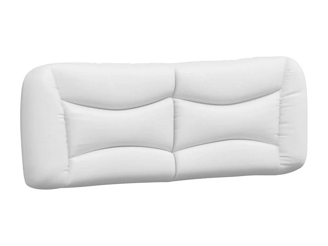 Bedframe | Eenpersoonsbed zonder matras "Hvar" kunstleer wit 120x200 cm