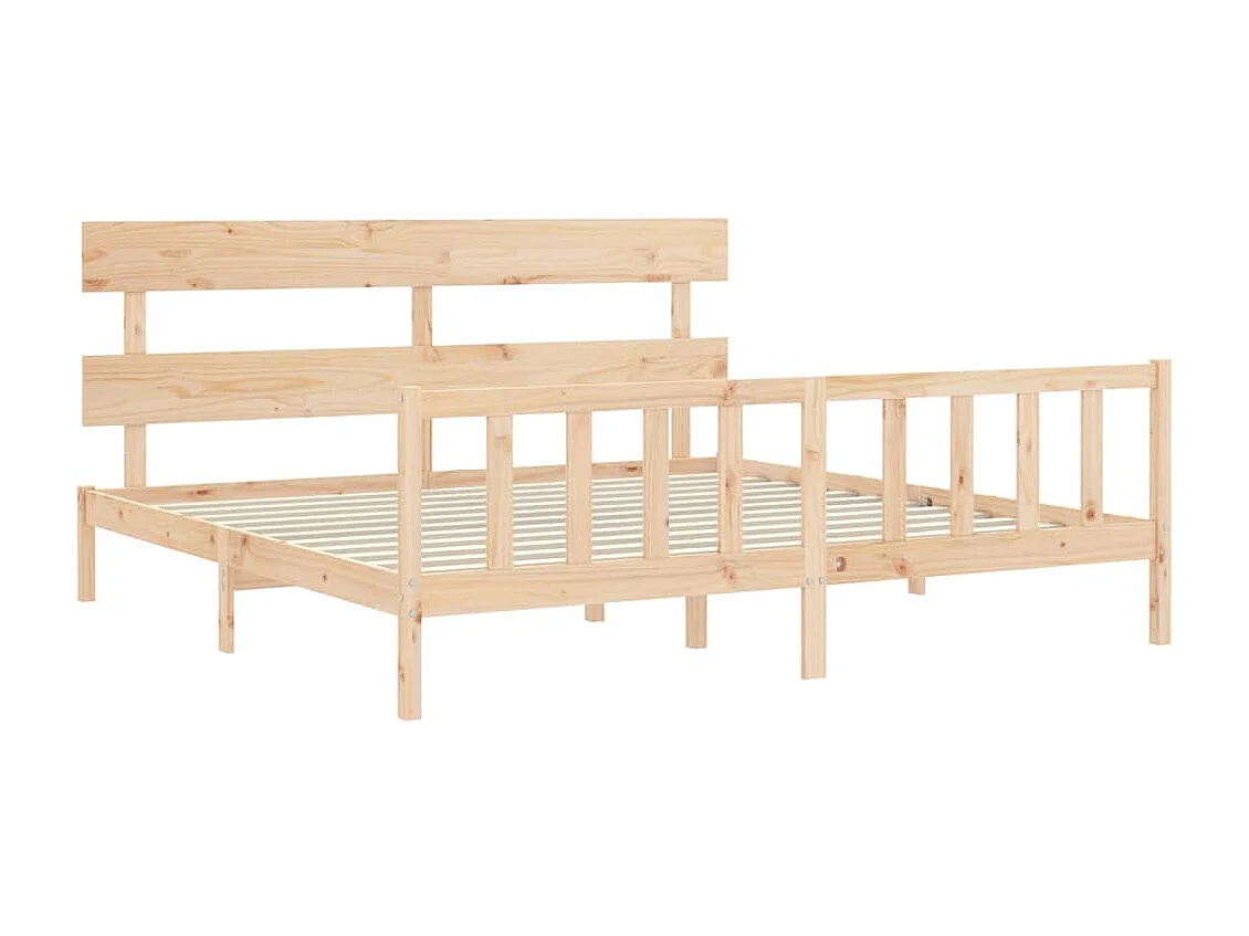 Lit double | Lit adulte | Cadre de lit bois massif de pin 180x200 cm