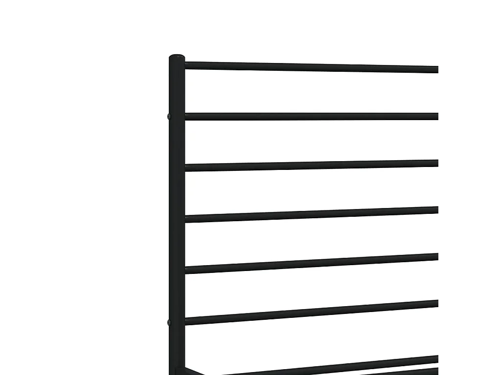 Lit double | Lit adulte | Cadre de lit métal avec pied de lit noir 140x190cm