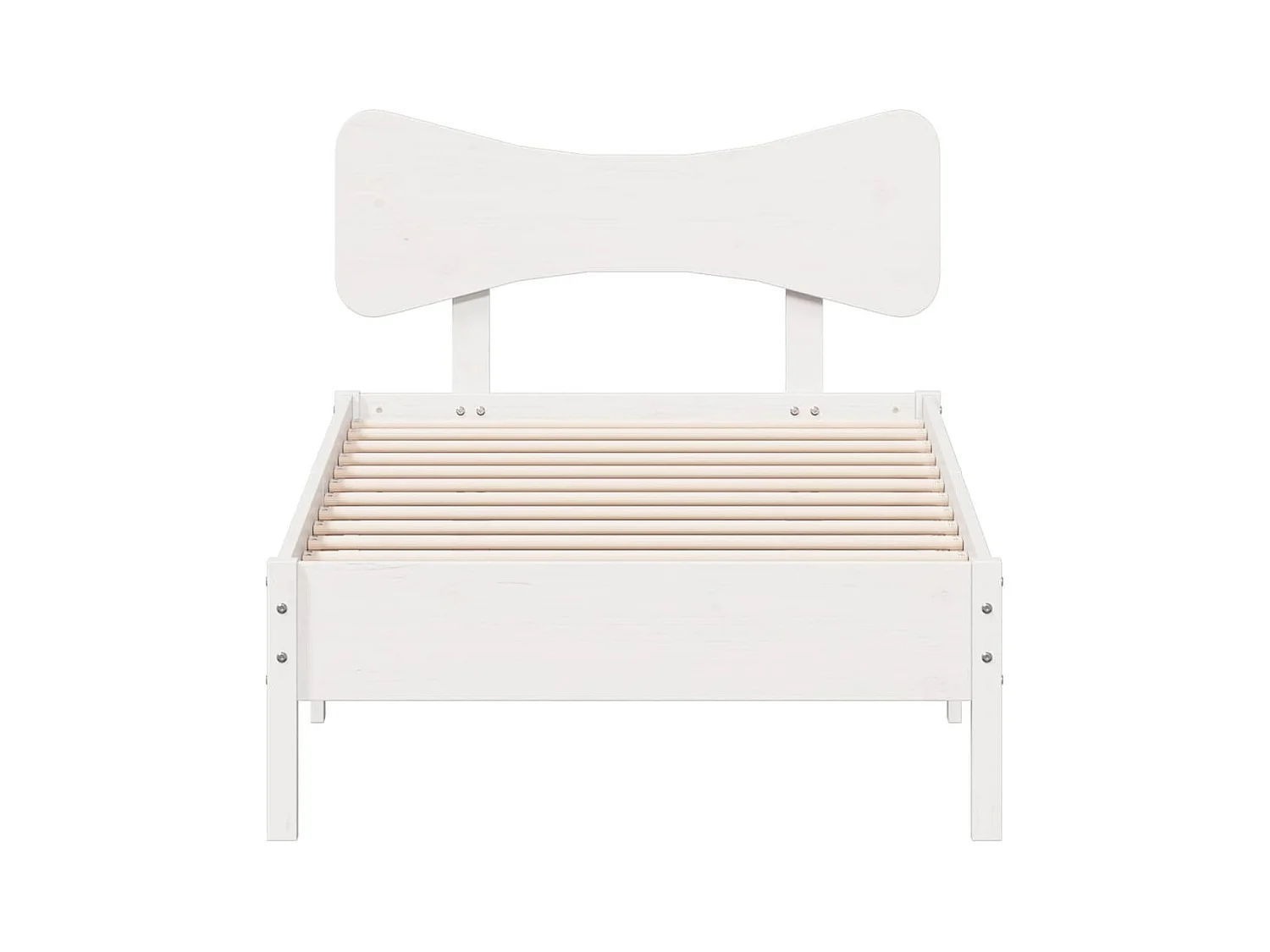 Letto per adulti | Letto singolo | Giroletto senza Materasso Bianco 75x190 cm Legno Massello di Pino