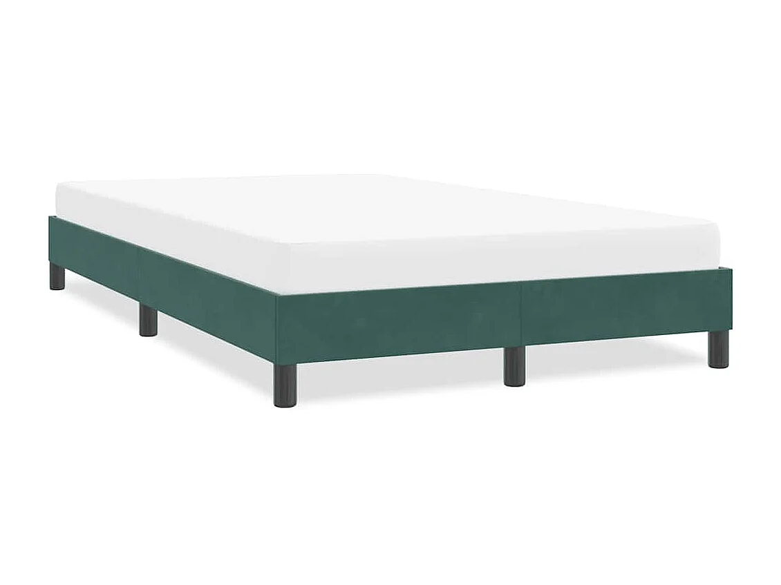 Lit simple | Lit adulte, enfant | Cadre de lit vert foncé 120x210 cm velours