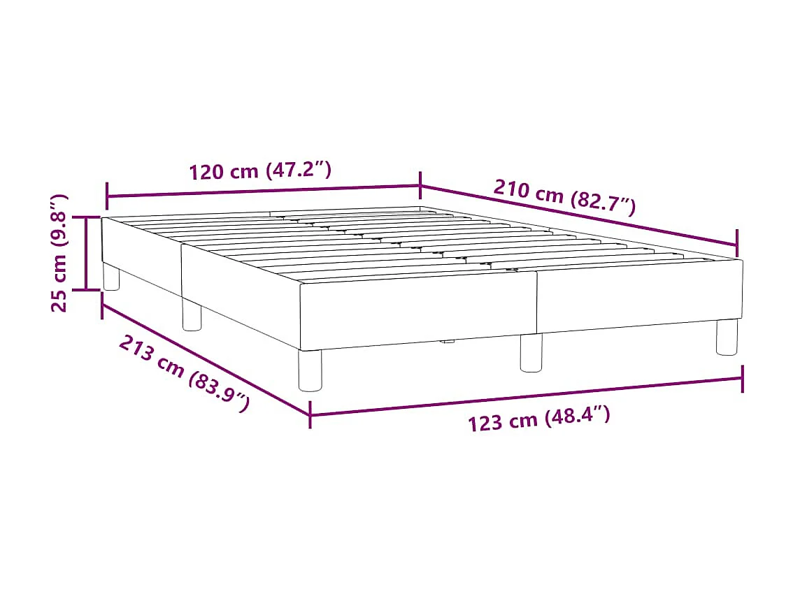 Lit simple | Lit adulte, enfant | Cadre de lit vert foncé 120x210 cm velours