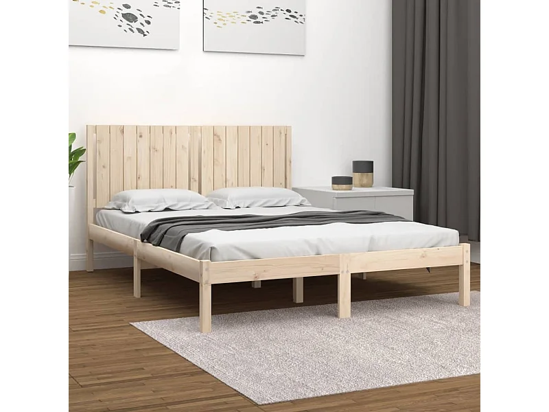 Lit double | Lit adulte | Cadre de lit 160x200 cm bois massif de pin