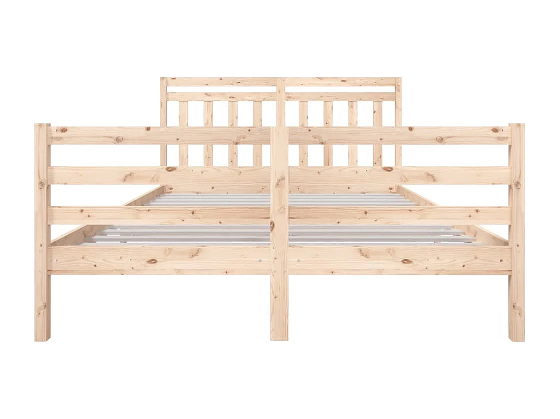 Lit double | Lit adulte | Cadre de lit bois massif 150x200 cm