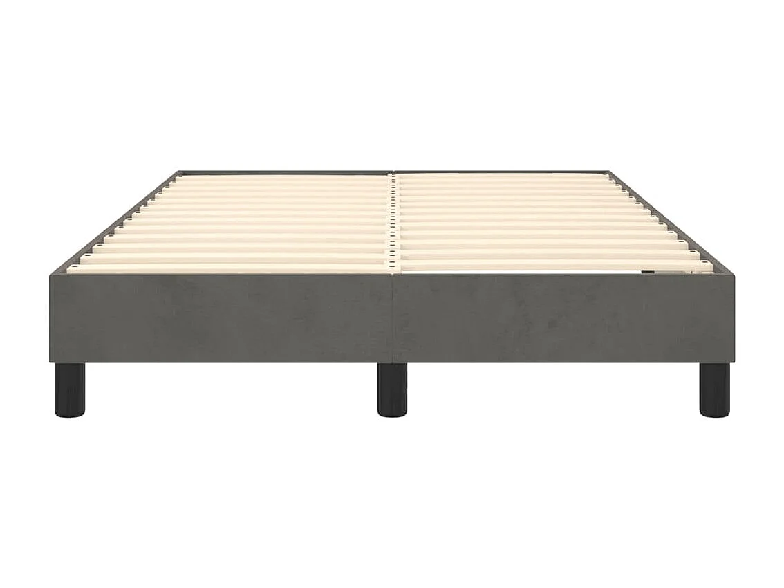 Lit simple | Lit adulte, enfant | Cadre de lit gris foncé 120x200 cm velours
